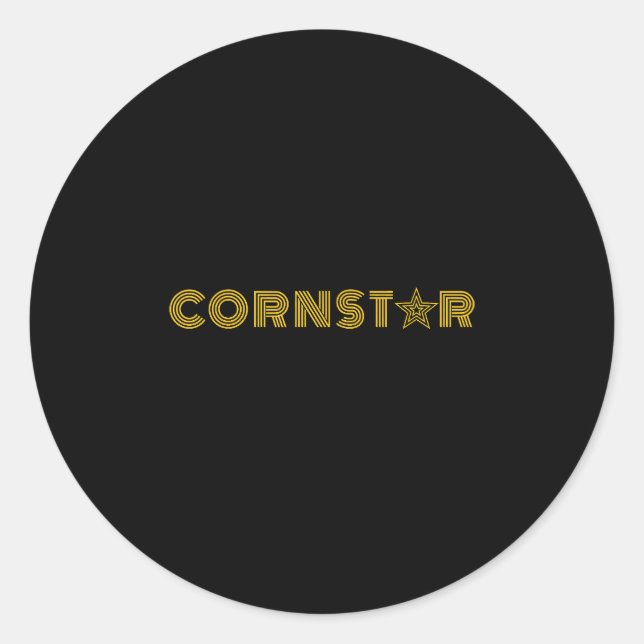 Funny Cornhole Cornhole Team Cornstar Classic Round Sticker (Front)