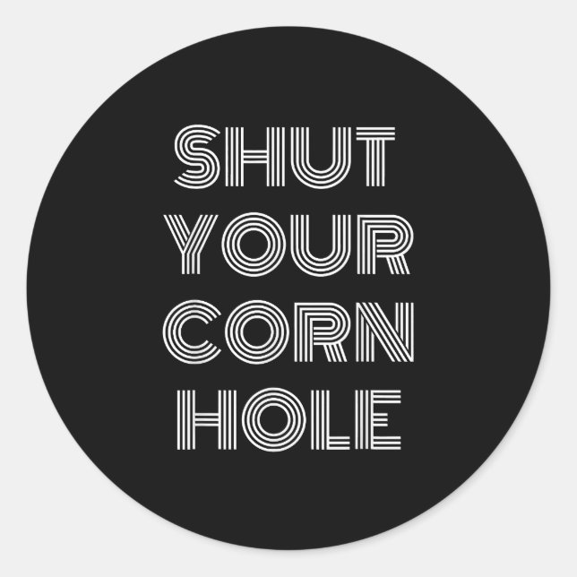Funny Cornhole Design Cornhole Lover Classic Round Sticker (Front)