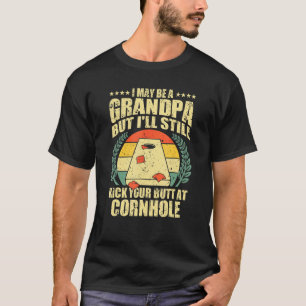 Funny Cornhole For Men Grandpa Sack Toss Game T-Shirt