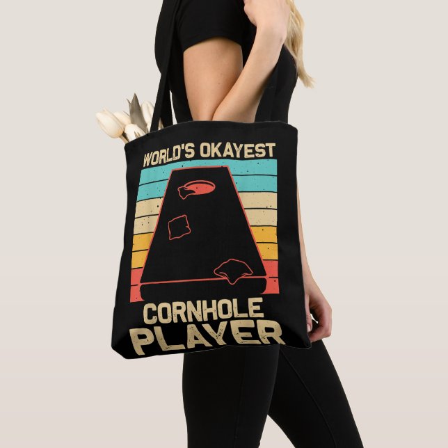 Funny Cornhole Gift Bean Bag Toss Game Players  (Close Up)