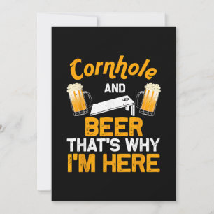 Funny Cornhole Gift For Men Cornhole Player Beer Invitation