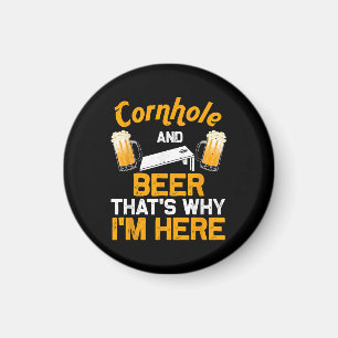 Funny Cornhole Gift For Men Cornhole Player Beer Magnet