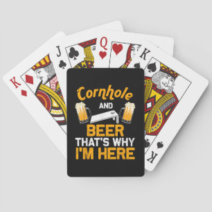 Funny Cornhole Gift For Men Cornhole Player Beer Playing Cards