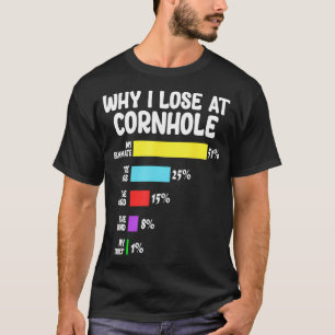 Funny Cornhole Lover Why I Lose At Cornhole For Me T-Shirt
