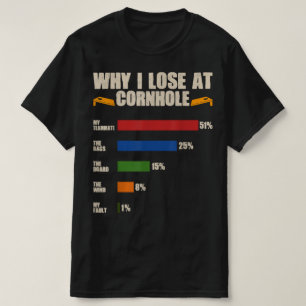 Funny Cornhole Player Why I Lose At Cornhole T-Shirt