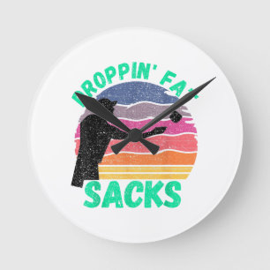 Funny Cornhole Team Cornhole Accessories  Round Clock