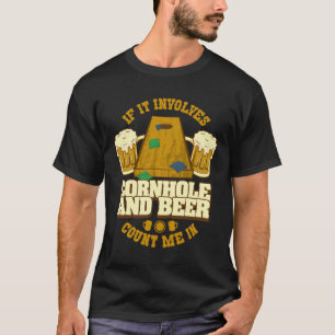 Funny Cornhole Vintage Beer Corn Hole Game Player T-Shirt