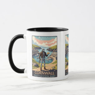 Funny Cornwall WPA style Coffee Mug