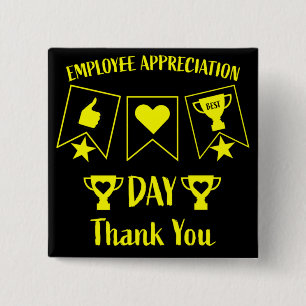 Funny corporate hr gifts 15 cm square badge