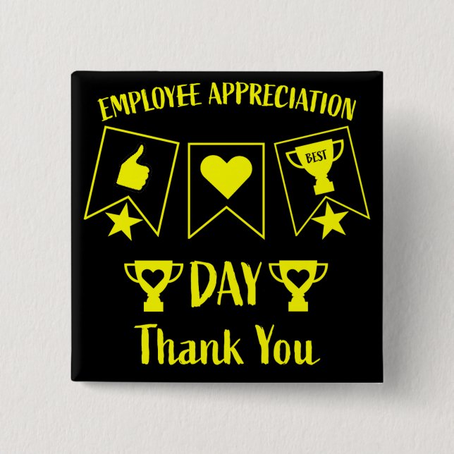 Funny corporate hr gifts 15 cm square badge (Front)