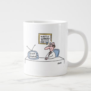 Funny Cosmetic Plastic Surgeon Cartoon Jumbo Mug
