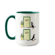 Funny Cosmetic Surgeon Penguin Patient Cartoon Mug