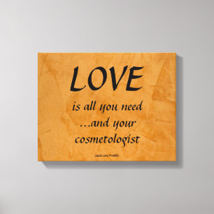 Funny Cosmetologist Salon Venetian Plaster Canvas Print