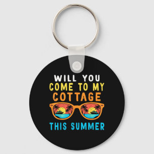 Funny Cottagecore Will You Come to My Cottage This Key Ring