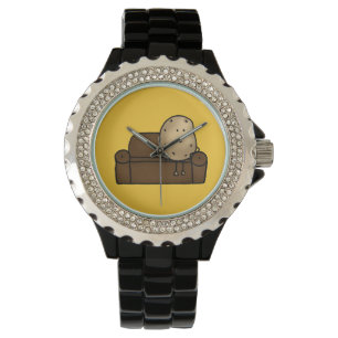 Funny Couch Potato Cartoon Design   Watch