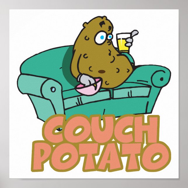 Funny Couch Potato Poster (Front)