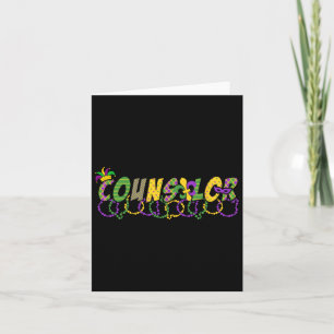 Funny Counsellor Mardi Gras Shirt Festival Party M Card