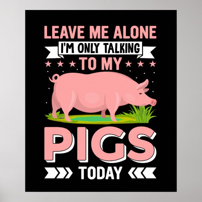 Funny Country Pig Lovers Poster (Front)