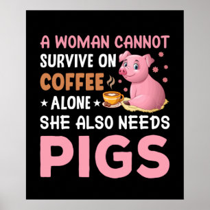 Funny Country Pig Lovers Poster