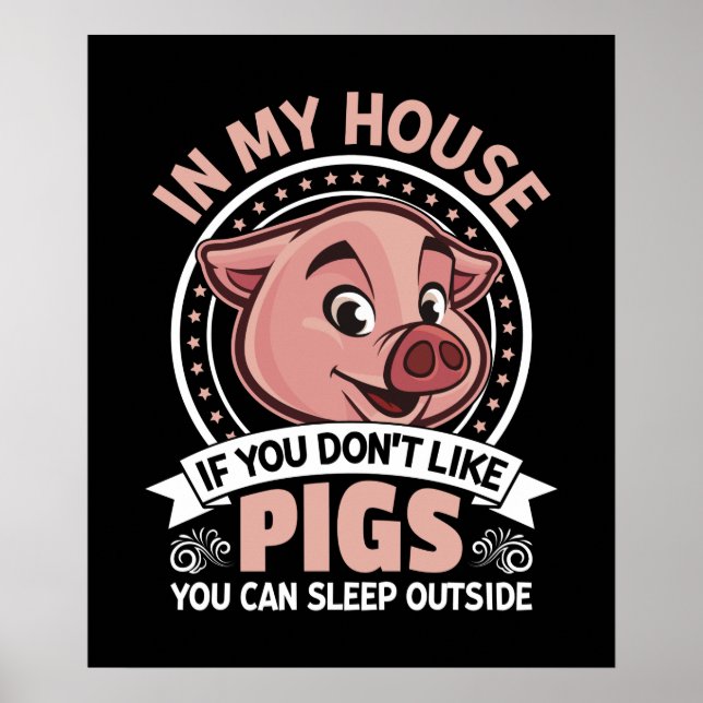 Funny Country Pig Lovers Poster (Front)