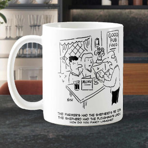 Funny Country Pub Meal. Pub Food Gag on a Coffee Mug