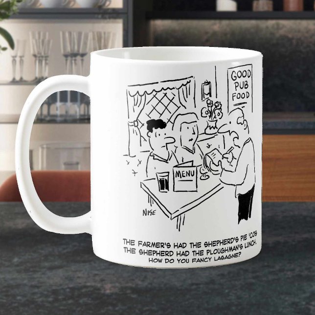 Funny Country Pub Meal. Pub Food Gag on a Coffee Mug (Creator Uploaded)