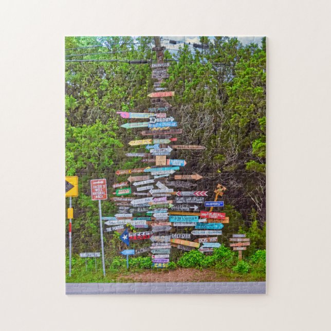 Funny Country Sign, Wimberley, TX Jigsaw Puzzle (Vertical)
