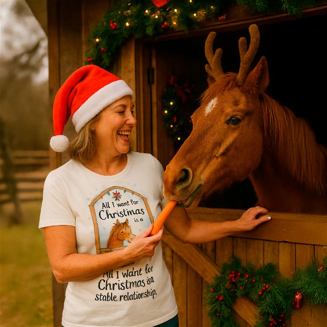 Funny Couple Horse Christmas T-Shirt – Custom Name (Creator Uploaded)