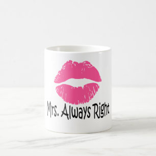 funny couple mug set x2,mrs always right