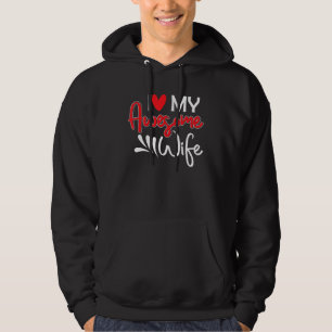 Funny Couple Saying I Love My Awesome Wife Pair Hoodie