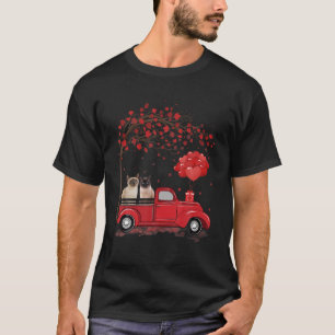 Funny Couple Siamese Red Truck Valentine's Day T-Shirt
