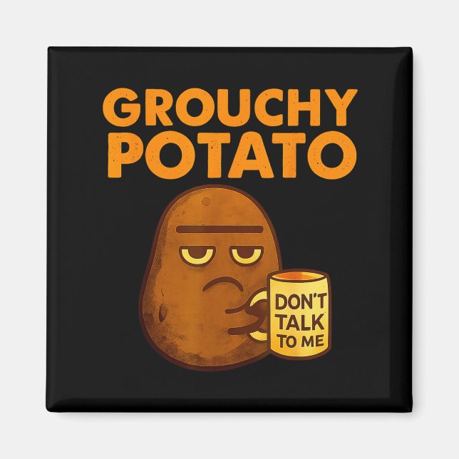 Funny Couple Sweet Tato &amp; Grouchy Tato  Magnet (Front)