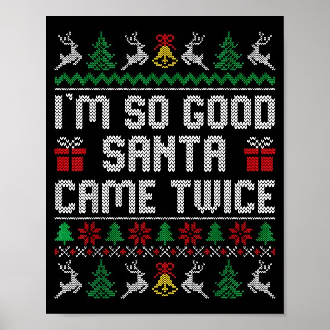 Funny Couple Ugly Christmas Sweater For Men Women  Poster (Front)