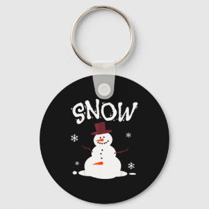 Funny Couples Christmas Party Snow Man Merry Xmas  Key Ring