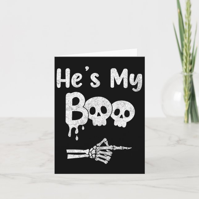 Funny Couples Halloween Matching Costumes  Card (Front)