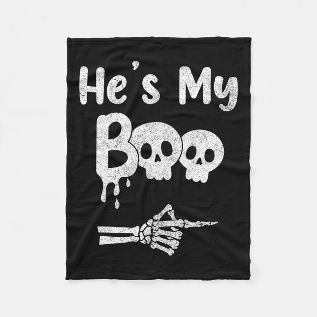Funny Couples Halloween Matching Costumes  Fleece Blanket (Front)