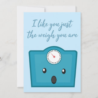 Funny Couples I like You Just The Weight You are Holiday Card