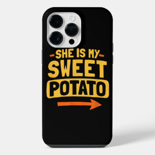 Funny Couples Matching She Is My Sweet Potato Shir iPhone 14 Pro Max Case