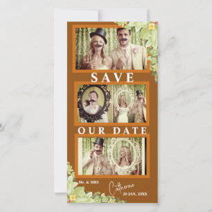 Funny Couples Moustache Photo Strip Save the Date