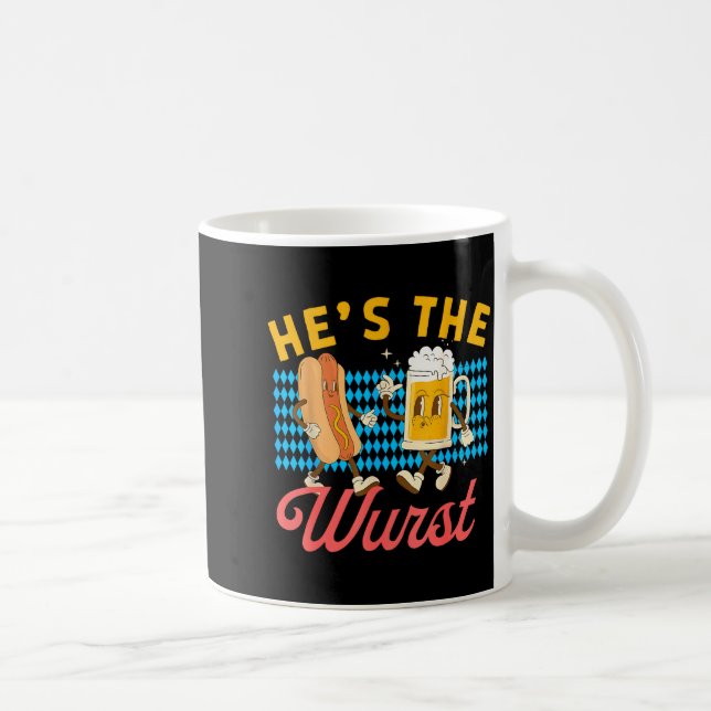 Funny Couples She's A Brat He's The Wurst  Coffee Mug (Right)