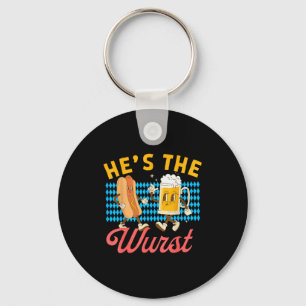 Funny Couples She's A Brat He's The Wurst Key Ring