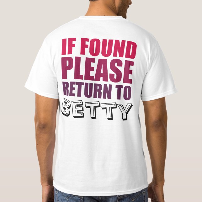 Funny Couples Shirts Personalised (Back)