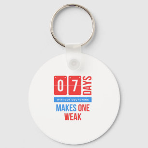 Funny couponing hobby quote key ring