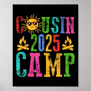 Funny Cousin Camp 2025 Camping Crew Summer Vacatio Poster