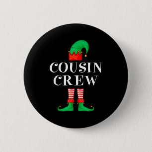 Funny Cousin Crew Elf Christmas Elf Cousin Sweater 6 Cm Round Badge
