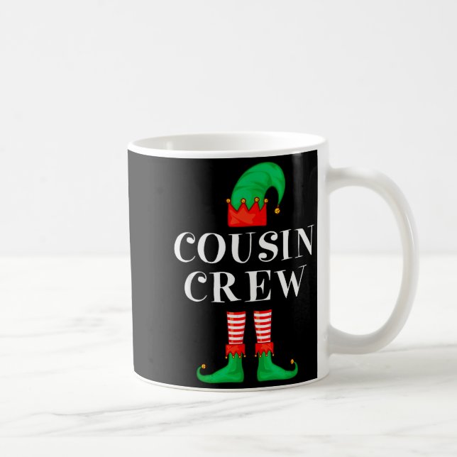 Funny Cousin Crew Elf Christmas Elf Cousin Sweater Coffee Mug (Right)
