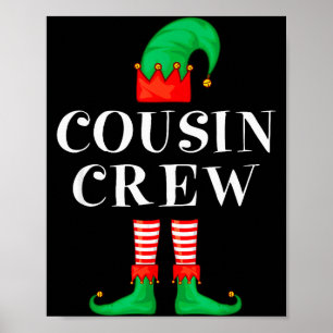 Funny Cousin Crew Elf Christmas Elf Cousin Sweater Poster