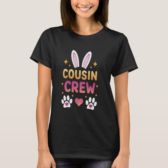 Funny Cousin Crew Rabbit Family matching T-Shirt (Front)