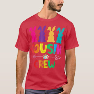 Funny Cousin Crew Squad Easter Day Cute Bunny Kids T-Shirt