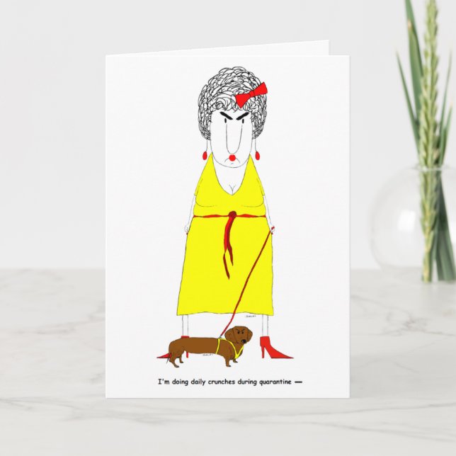 Funny COVID-19 Quarantine Greeting Card (Front)